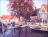 Werf aan de Noorderdwarsvaart in Drachten omstreeks 1925.Geschilderd door Peter Johannes van der Werff. Siert de omslag van het Werf(f)boek.
